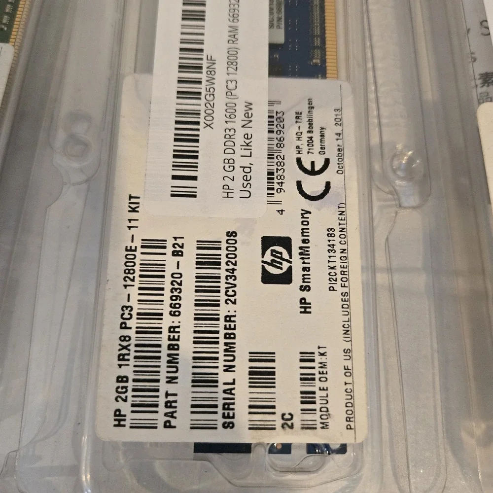 14 Used‎ Mixed Lot HP 2GB 500656-b21 DDR-400MHz Dual Rank Memory Module See Pics